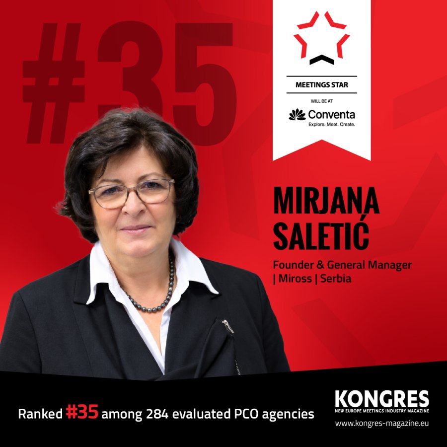 Naša Mira među 50 vodećih lidera evropske kongresne industrije